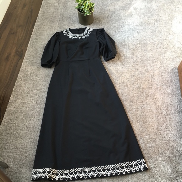 PASKAL Dresses & Skirts - NWOT PASKAL lace trimmed black dress